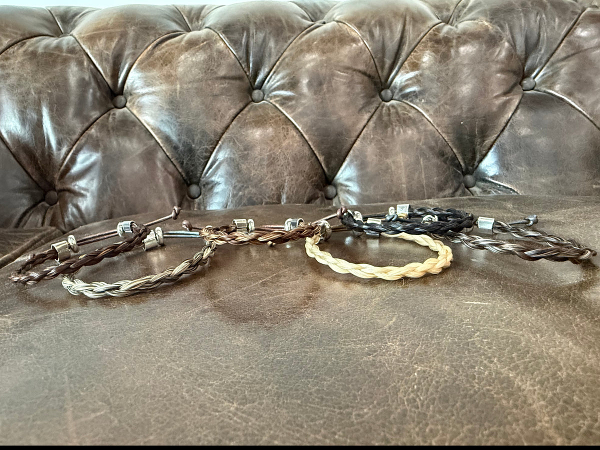 Horse Hair Bracelet - Gray Wolf
